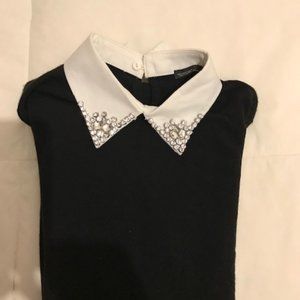 BRAND NEW ZARA BLACK SWEATER SIZE XS with jewels